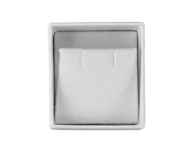 Scatola Per Orecchini, Gomma Bianca - Immagine Standard - 4