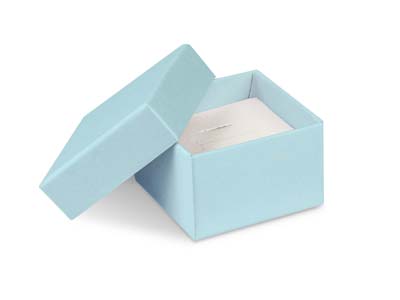 Scatola Per Anello, Cartone Azzurropastello - Immagine Standard - 1