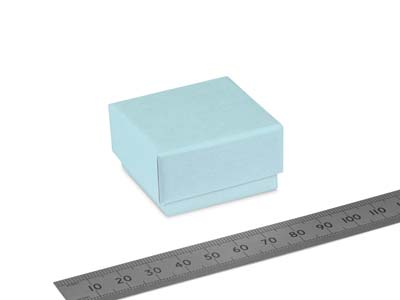 Scatola Per Orecchini, Cartone Azzurro Pastello - Immagine Standard - 3