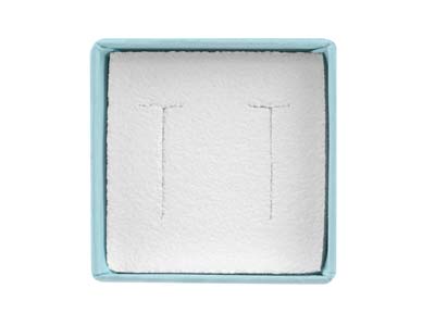 Pastel Blue Card Earring/ Small Universal Box - Immagine Standard - 4