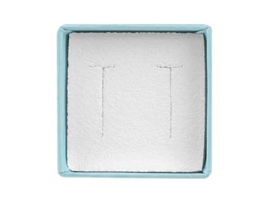 Scatola Per Orecchini, Cartone Azzurro Pastello - Immagine Standard - 4