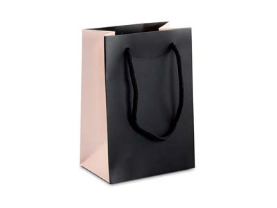 Black And Pink Gift Bag Small Pk 10 - Immagine Standard - 1