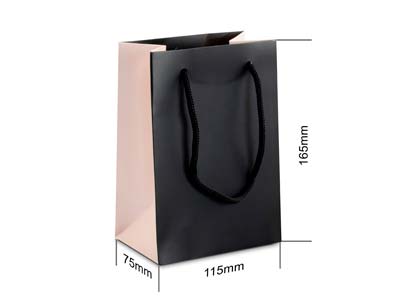 Black And Pink Gift Bag Small Pk 10 - Immagine Standard - 3