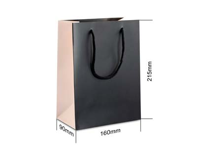 Sacchetto Regalo Medio, Nero E Rosa, Confezione Da 10 - Immagine Standard - 3
