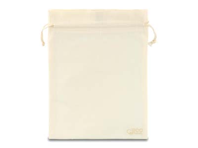 Sacchetto Grande Per Gioielleria In Cotone Ecologico, Bianco