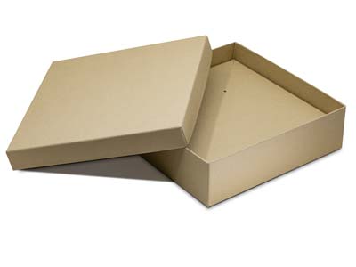 Kraft Recycled Paper Necklace Box - Immagine Standard - 1