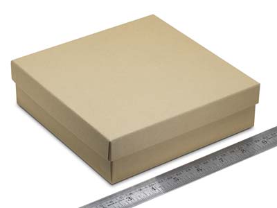 Kraft Recycled Paper Necklace Box - Immagine Standard - 3