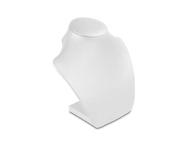 Espositore Per Collane, Modello Piccolo, Pelle Sintetica Bianca - Immagine Standard - 2