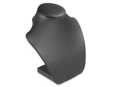 Espositore Per Collane, Busto Medio, Similpelle Nera - Immagine Standard - 2