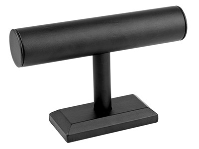 Espositore Per Braccialetti, Forma A T, Similpelle Nera