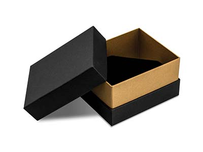 Astuccio Per Bracciale Rigido, Nero E Oro Metallizzato