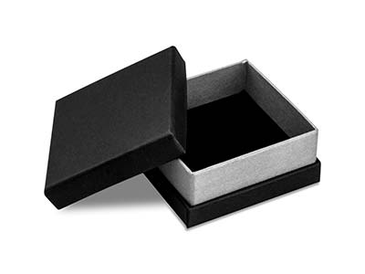 Astuccio Universale Modello Piccolo, Cartone Nero Con Striscia Metallica Argentata - Immagine Standard - 1