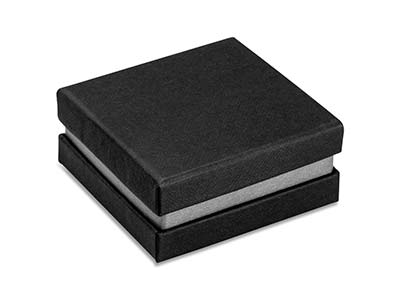 Astuccio Universale Modello Piccolo, Cartone Nero Con Striscia Metallica Argentata - Immagine Standard - 2