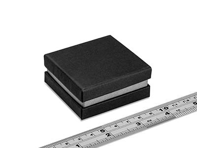 Astuccio Universale Modello Piccolo, Cartone Nero Con Striscia Metallica Argentata - Immagine Standard - 4