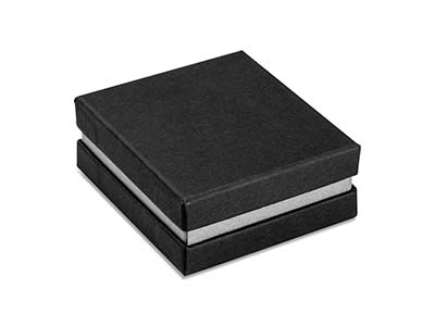 Grande Scatola Universale, Cartone Nero Con Striscia Metallica Argentata - Immagine Standard - 2