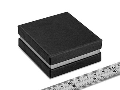 Grande Scatola Universale, Cartone Nero Con Striscia Metallica Argentata - Immagine Standard - 4