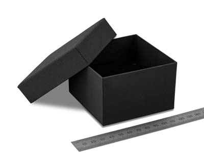 Scatola Per Bracciale Rigido O Orologio, Cartone Nero Opaco - Immagine Standard - 3