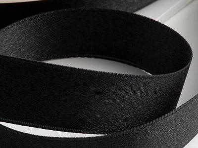 Nastro Di Raso Nero 10 Mm, 25 Metri