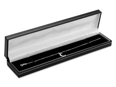 Cofanetto Per Bracciale, Similpellenera Con Bordo Argentato - Immagine Standard - 4