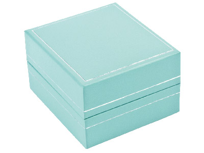 Scatola Per Orecchini, Similpelle Verde Menta - Immagine Standard - 2
