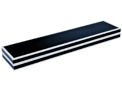 Scatola Per Bracciale, Cartone Lucido Bianco E Nero - Immagine Standard - 2