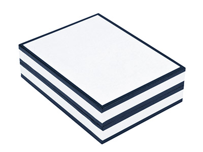 Scatola Per Pendente, Cartone Bianco E Nero Lucido - Immagine Standard - 2