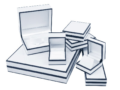 Scatola Per Pendente, Cartone Bianco E Nero Lucido - Immagine Standard - 3
