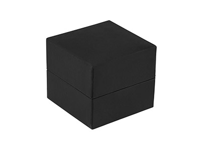 Scatola Per Orecchini, In Gomma Nera - Immagine Standard - 2