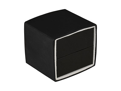 Scatola Per Orecchini, In Gomma Nera - Immagine Standard - 3