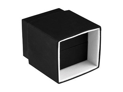 Scatola Per Orecchini, In Gomma Nera - Immagine Standard - 4