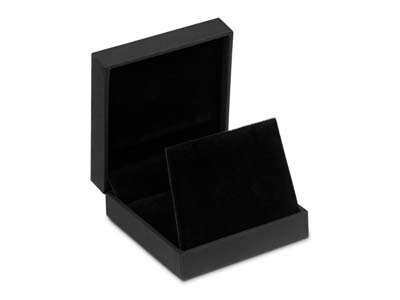 Black Soft Touch Pendant/drop E/ring Box - Immagine Standard - 1