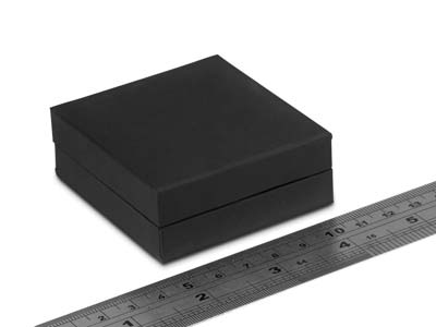 Black Soft Touch Pendant/drop E/ring Box - Immagine Standard - 3