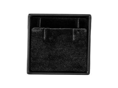 Black Soft Touch Pendant/drop E/ring Box - Immagine Standard - 4