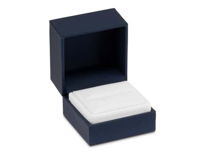 Premium Blue Soft Touch Ring Box - Immagine Standard - 1
