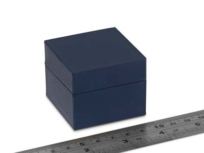 Premium Blue Soft Touch Ring Box - Immagine Standard - 3