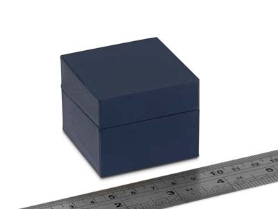 Scatola Per Anello Premium, Gomma Di Colore Blu - Immagine Standard - 3