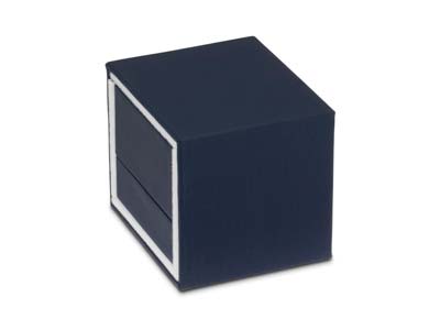 Premium Blue Soft Touch Ring Box - Immagine Standard - 4