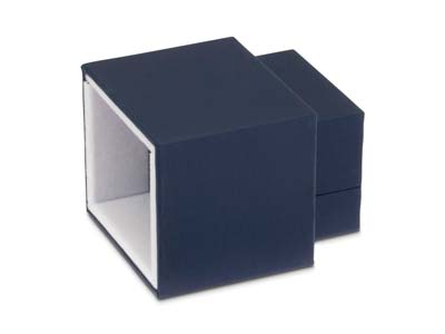 Premium Blue Soft Touch Ring Box - Immagine Standard - 5