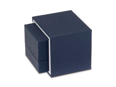 Premium Blue Soft Touch Ring Box - Immagine Standard - 6