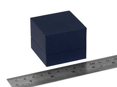 Premium Blue Soft Touch E/ring Box - Immagine Standard - 3