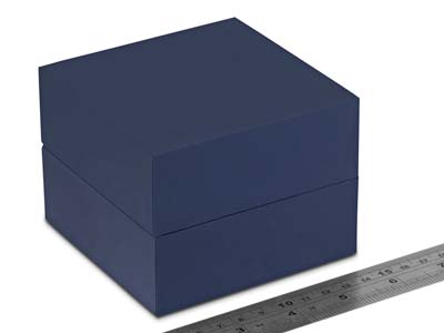 Premium Blue Soft Touch Bangle Box - Immagine Standard - 3