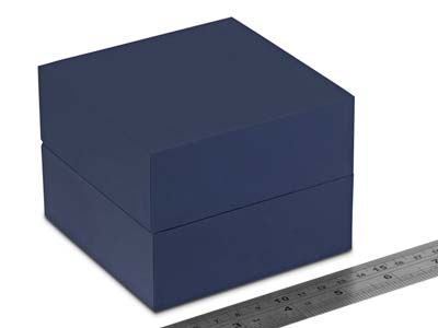 Scatola Premium Per Bracciale Rigido, In Gomma Blu - Immagine Standard - 3