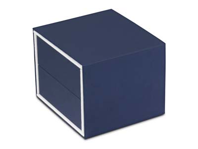 Scatola Premium Per Bracciale Rigido, In Gomma Blu - Immagine Standard - 4