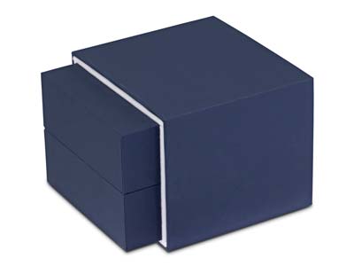Scatola Premium Per Bracciale Rigido, In Gomma Blu - Immagine Standard - 6