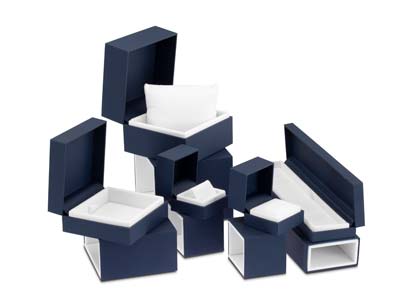 Premium Blue Soft Touch Bangle Box - Immagine Standard - 8