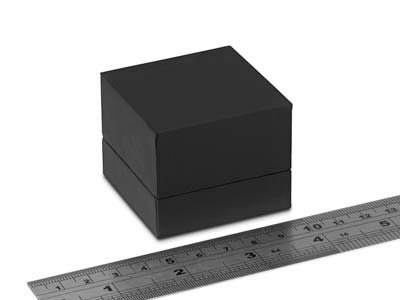 Premium Black Soft Touch Ring Box - Immagine Standard - 3