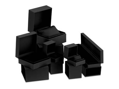 Premium Black Soft Touch Ring Box - Immagine Standard - 8