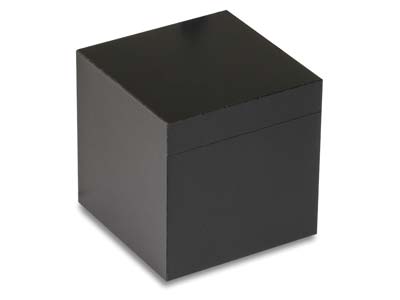 Custodia Per Anello, Nera Fibra Di Legno Liscia - Immagine Standard - 2