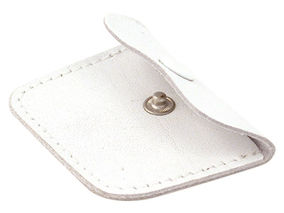 Pochette Modello Grande, Pelle Bianca - Immagine Standard - 2