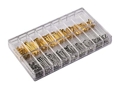 Assortimento Di Anse A Vite Da Orologio, Ottone, Scatola Da 160 Pezzi - Immagine Standard - 2